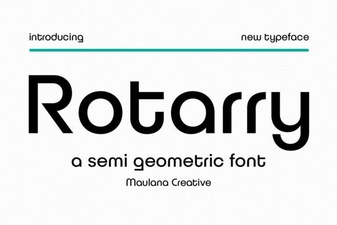 Explore the Rotarry Semi Geometric Font for Creative Design