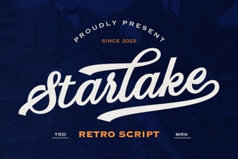 Starlake Script Font for Retro Design Projects